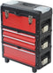 DEFPRO gereedschapswagen - 3 stapelbare modules - Stalen bakken met antislipmatten - 63H x 50B x 30D cm