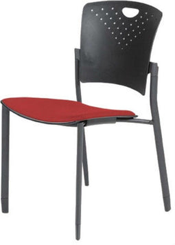 Schaffenburg 031 4-poots zonder armleuningen zitting rood stof rug zwart kunststof