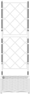 vidaXL - Tuinplanter - met - Trellis - Wit - 40x40x125,5 - cm