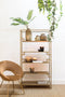 Light & Living Stoel Charlie - Karamel/Goud - Velvet