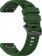 imoshion QuickFit® Siliconen sportbandje - Geschikt voor de Garmin Watch | 22 mm aansluiting - Donkergroen