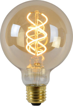 Lucide G95 - Filament lamp - LED Dimbaar - E27 - 4,9W 2200K - Amber