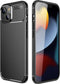 iMoshion Hoesje Geschikt voor iPhone 14 Hoesje Siliconen - iMoshion Carbon Softcase Backcover - Zwart