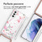 imoshion Hoesje Geschikt voor Samsung Galaxy S21 Hoesje Met Koord - imoshion Design Hoesje met Koord - Roze / Transparant / Blossom Watercolor