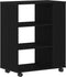 vidaXL - Rollend - Kastje - Zwart - Eiken - 60x35x75 - cm - Gelaagd - Hout