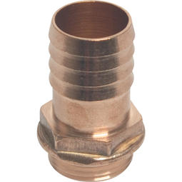 Messing slangtule 25 mm x 1" buitendraad - robuuste slangkoppeling - messingkleur