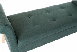 Kruk DKD Home Decor 8424001795512 Natuurlijk Hout Polyester Groen (130 x 44 x 69 cm)