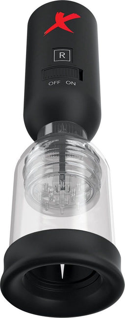 Pipedream PDX Elite Vibrerende Power Penis Pomp met Stimulatie – Transparant