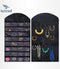 Aerend - Sieraden organizer - Dubbelzijdige hangende en doorzichtige Juwelenstandaard - Opbergaccessoires - Opbergtas boven de deur in zwart - Voor kettingen, oorbellen, zonnebrillen, ringen, Make-up
