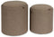 Poef Chocolate Polyester Hout MDF (2 Onderdelen) (39 x 44 x 39 cm) (30,5 x 30,5 x 38cm)