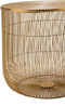 J-Line bijzettafel Mand - metaal - goud - set van 2