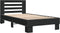 vidaXL - Bedframe - bewerkt - hout - en - metaal - zwart - 90x190 - cm