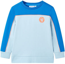 vidaXL - Kindertrui - 116 - felblauw - en - lichtblauw