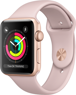 Apple Watch Series 3 - Smartwatch - GPS en Hoogtemeter - Goud Roze 42mm