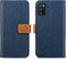 iMoshion Hoesje Geschikt voor Samsung Galaxy A41 Hoesje Met Pasjeshouder - iMoshion Luxe Canvas Bookcase - Donkerblauw