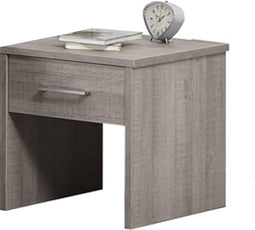 BEUK Nachtkastje - Donker grijs hout - Bavel/Storm