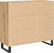 vidaXL - Dressoir - met - 3 - Deuren - Artisan - Eikenhout - 90x34x80 - cm - Gelaagd - Hout