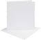 Creativ Company CC Kaarten en Enveloppen 15,2x15,2 cm Wit 4 stuks.