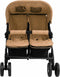 vidaXL - Tweelingkinderwagen - staal - taupe