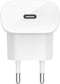 Belkin BOOST↑CHARGE™ 20 W USB-C - Power delivery wandlader + USB-C/Lightning-kabel - Wit