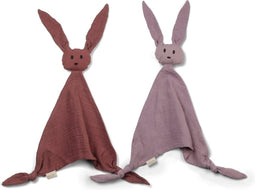 Nuuroo Ado Hugging Cloth knuffeldoek 2-pack Woodrose/Mahogany