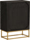 vidaXL - Dressoir - 55x30x76 - cm - massief - mangohout - en - ijzer - zwart