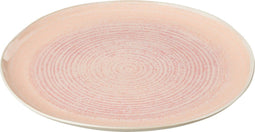 J-Line bord Lara - porselein - zalm - medium - 4 stuks