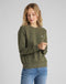 PLAIN CREW NECK SWS - Fleece - Lange mouw - Olijfgroen