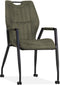 MX Sofa Stoel Olympic met wielen - Mosgroen - set van 2 stuks