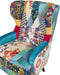 MOLDE - Chesterfield fauteuil - Patchwork/Blauw - Polyester