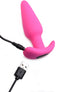 XR Brands Vibrating Silicone Butt Plug with Remote Control pink