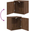 vidaXL - Garagewandkast - bewerkt - hout - bruin - eiken