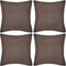 vidaXL - Kussenhoezen - linnen - look - 50 - x - 50 - cm - antraciet - 4 - stuks