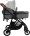vidaXL - Kinderwagen - 3-in-1 - staal - lichtgrijs - en - zwart