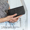 Selencia iPhone 13 Mini - Echt Lederen Bookcase - 3 Pashouders - Zwart