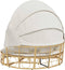 vidaXL - Loungebed - voor - buiten - met - luifel - en - kussens - poly - rattan