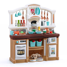 Step2 Fun with Friends Speelkeuken Bruin - Elektronische kookplaat - Incl. 40-delige accessoire-set