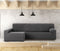 Hoes voor chaise longue met lange armleuning links Eysa JAZ Donker grijs 180 x 120 x 360 cm