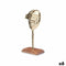 Decoratieve figuren Gezicht Gouden Hout Metaal 16 x 34 x 10 cm