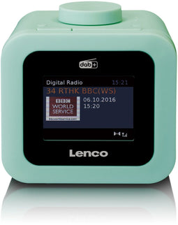 Lenco CR-620 - DAB+ Wekkerradio - 2 alarmfuncties - Groen