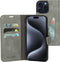 Mobiparts iPhone 15 Pro Max - Classic Wallet Case - Ruimte voor pasjes - Granite Grey