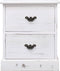 vidaXL - Nachtkastjes - 2 - st - 38x28x45 - cm - paulowniahout - wit