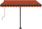 vidaXL - Luifel - automatisch - met - LED - windsensor - 350x250 - cm - oranje - bruin