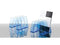 Catalogusrek HAN 3-vaks - transparant blauw