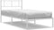 vidaXL - Bedframe - met - hoofdbord - metaal - wit - 90x200 - cm