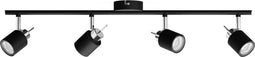 Philips Meranti - Opbouwspot - 4-lichts draaibaar - zwart