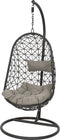 BUITEN living Bologna hangstoel | wicker | zwart