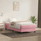 vidaXL - Boxspring - zonder - matras - fluweel - roze - 90x220 - cm