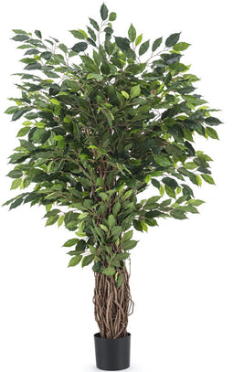 Kunstplant Ficus Tropisch Liana - 150 cm - Kunststof bladeren - Groen