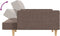 vidaXL - Slaapbank - 2-zits - met - 2 - kussens - stof - taupe